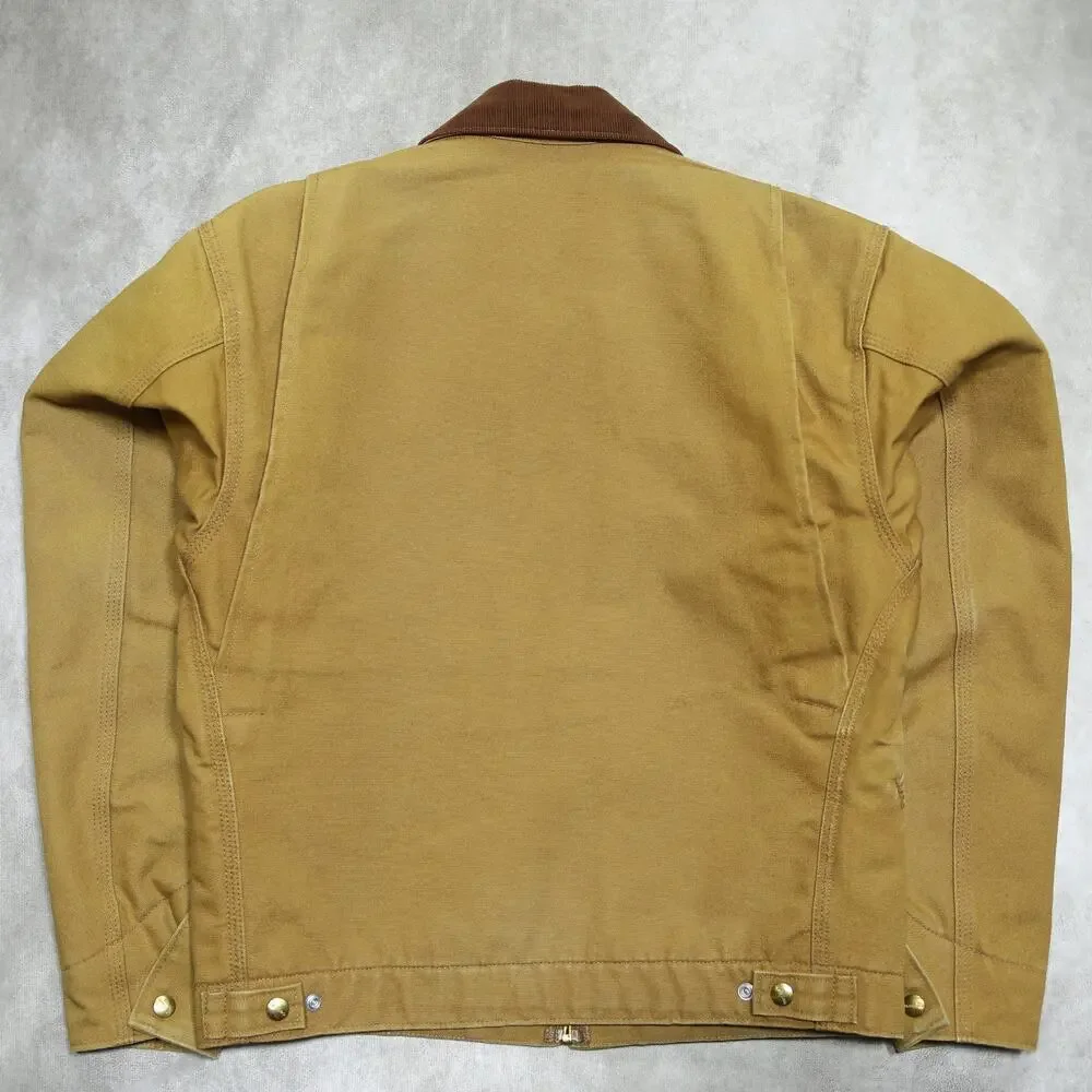 Vintage Carhartt J001 BRN Faded Brown Detroit Jacket Size Small - Picture 4 of 16